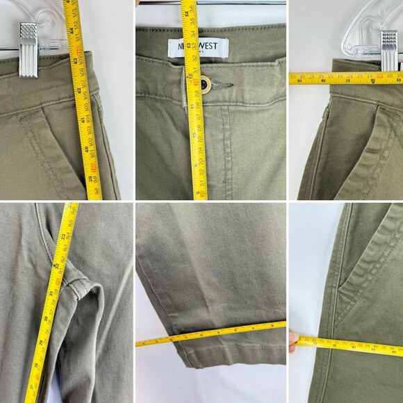 NINE WEST Women's Wide-Leg Jeans Green With Pockets Pants Size 14 New - Picture 9 of 16